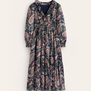 Blue and Pink Long Sleeve Dress